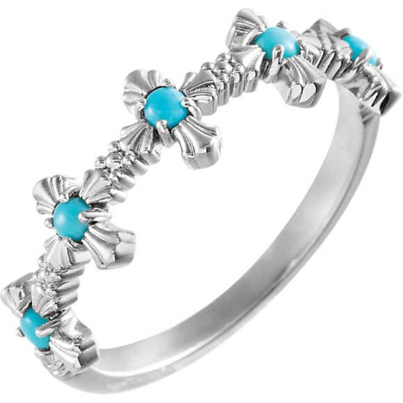 Jewelry - Turquoise Cross Ring Sterling Silver